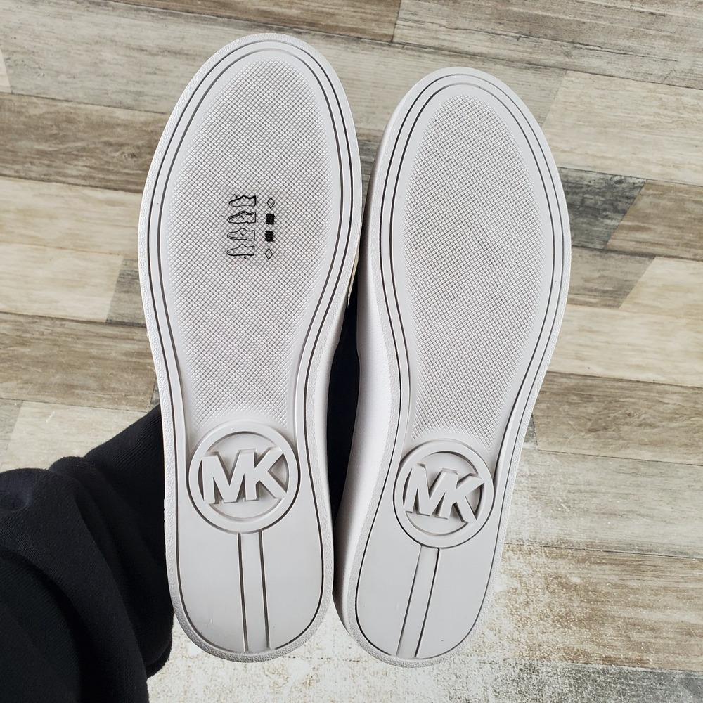 Michael Kors Keaton Womens Shoes Sz 6.5 M Black Signature Logo Slip On Sneakers - Picture 8 of 10